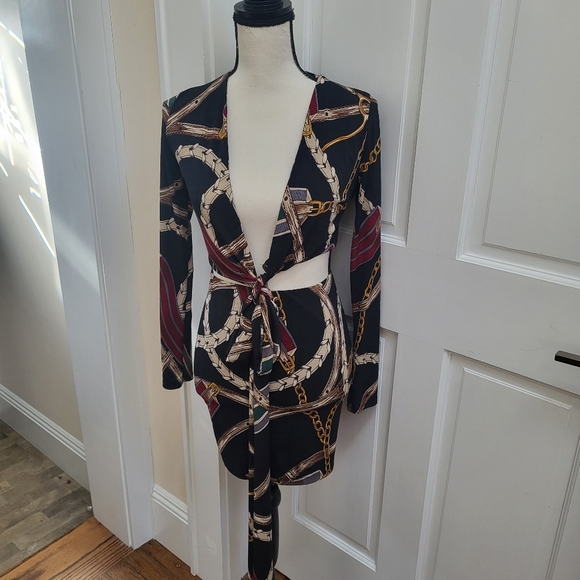 "HEARTBEEPS" Skirt (Small) and Matching Longsleeve Top (Med) with Tied Front NWT - Picture 3 of 7